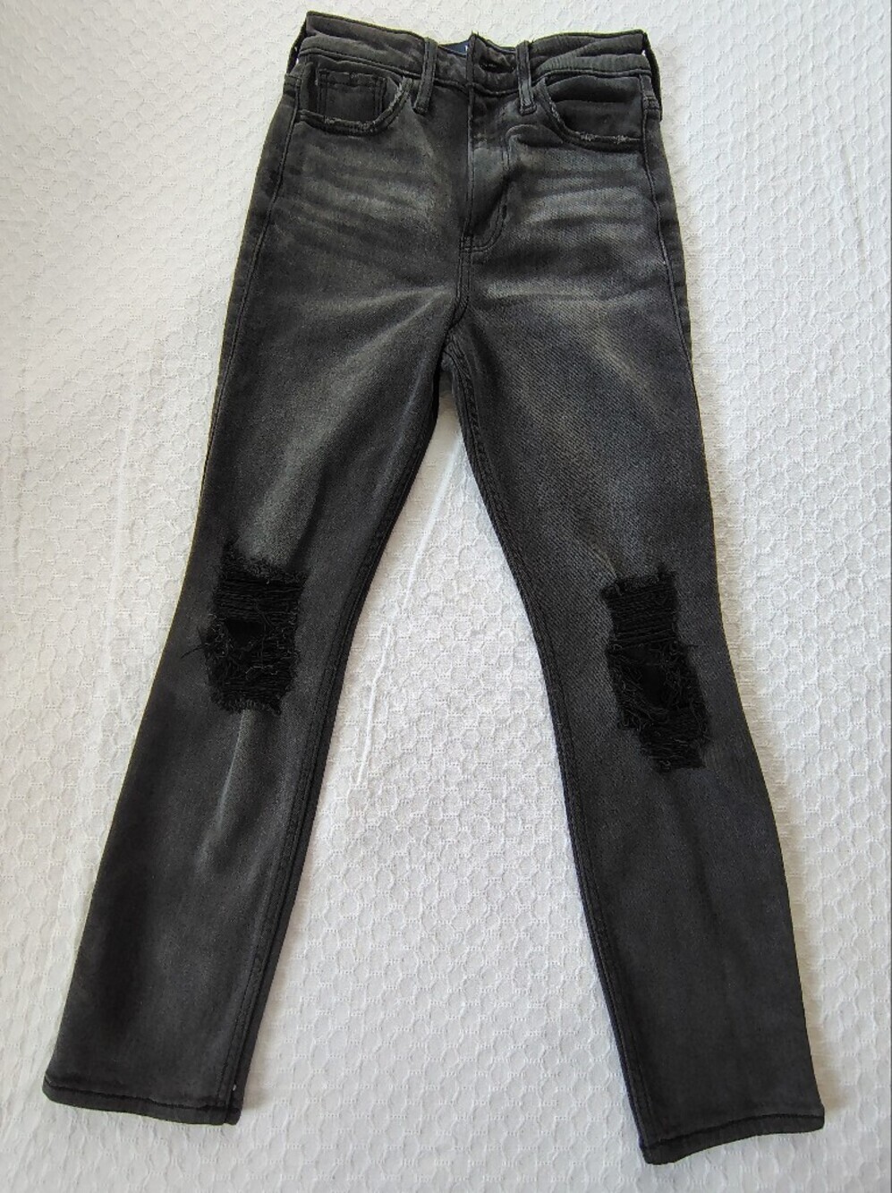 Hollister Charcoal Black Distressed Skinny Jeans